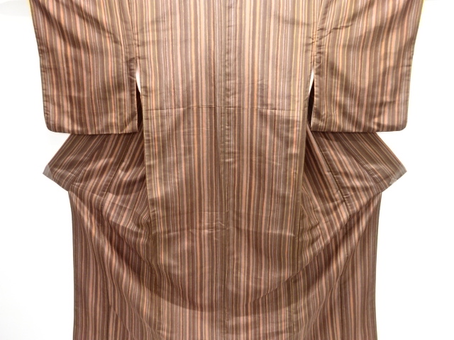 縞模様織り出し小紋着物